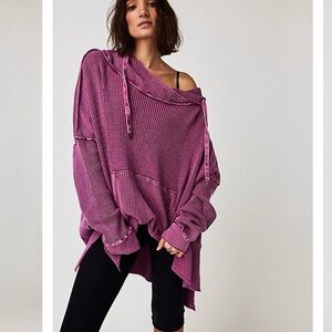 Free People FP One Gannet Hoodie in mole